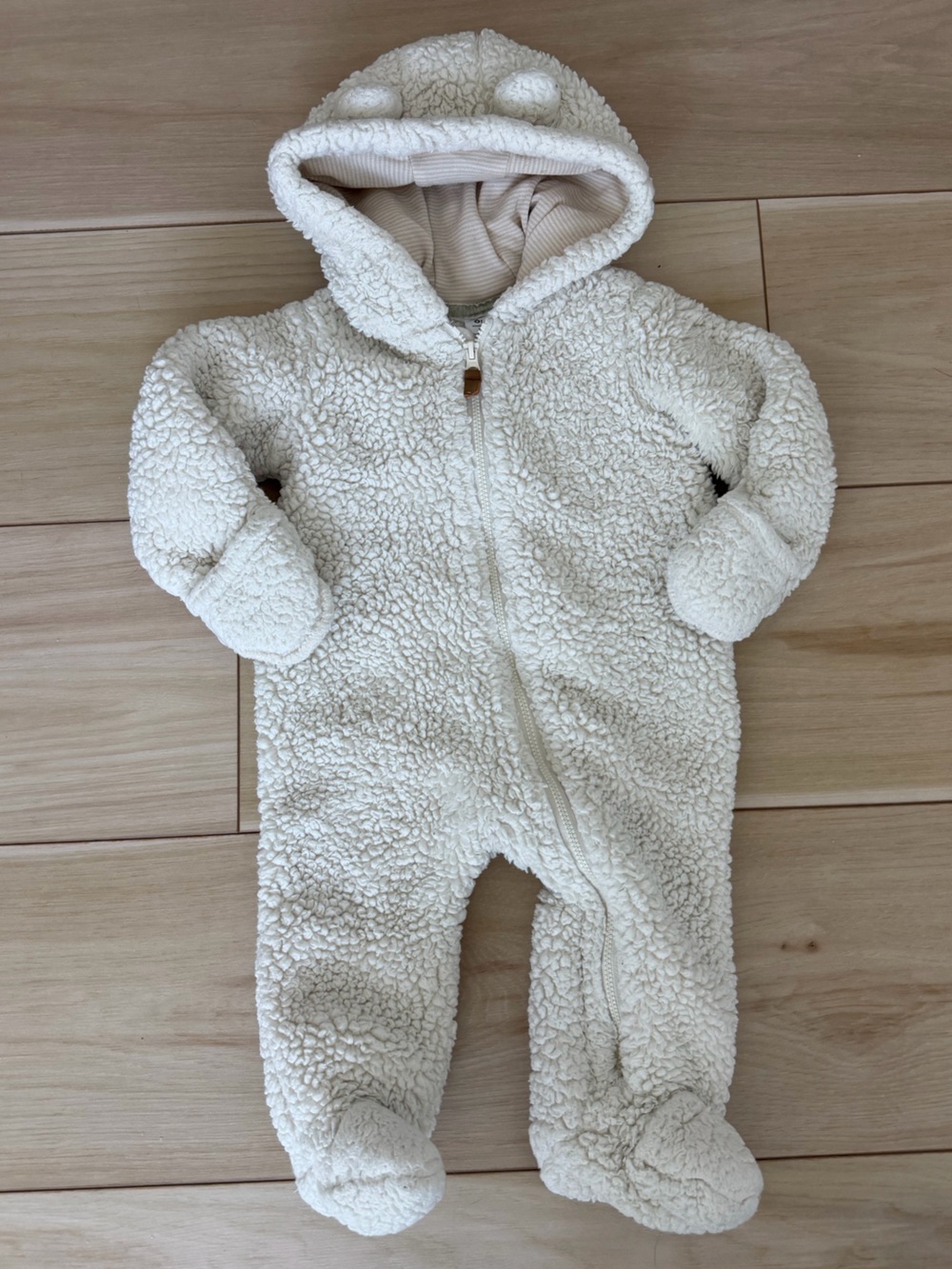 Carter's Cream Sherpa Baby Bear Suit